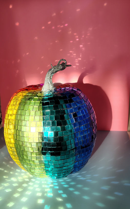 Rainbow disco pumpkin