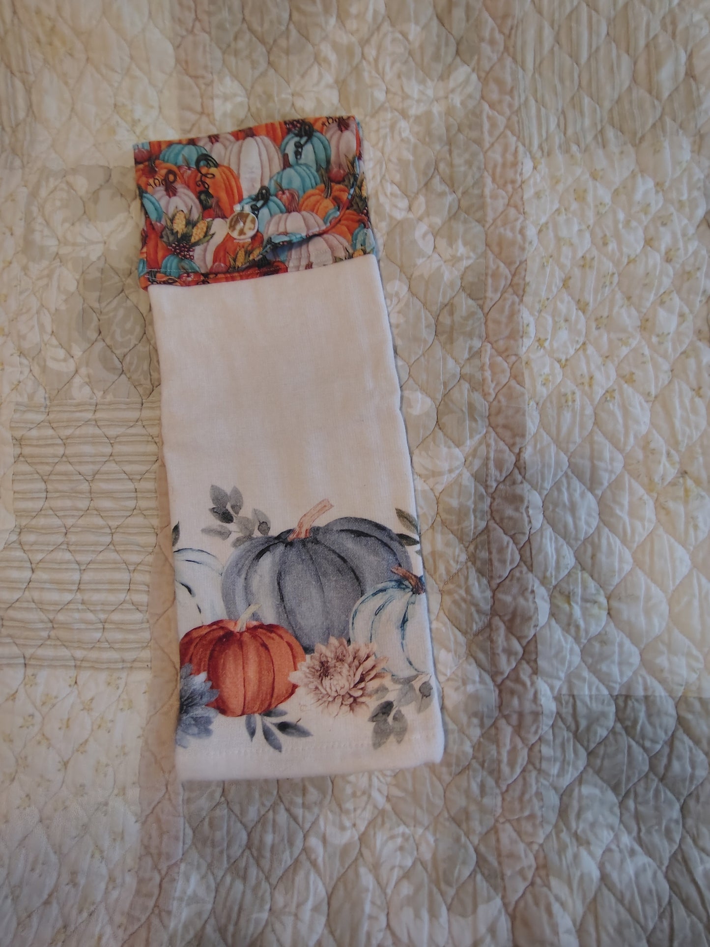 Blue fall pumpkins