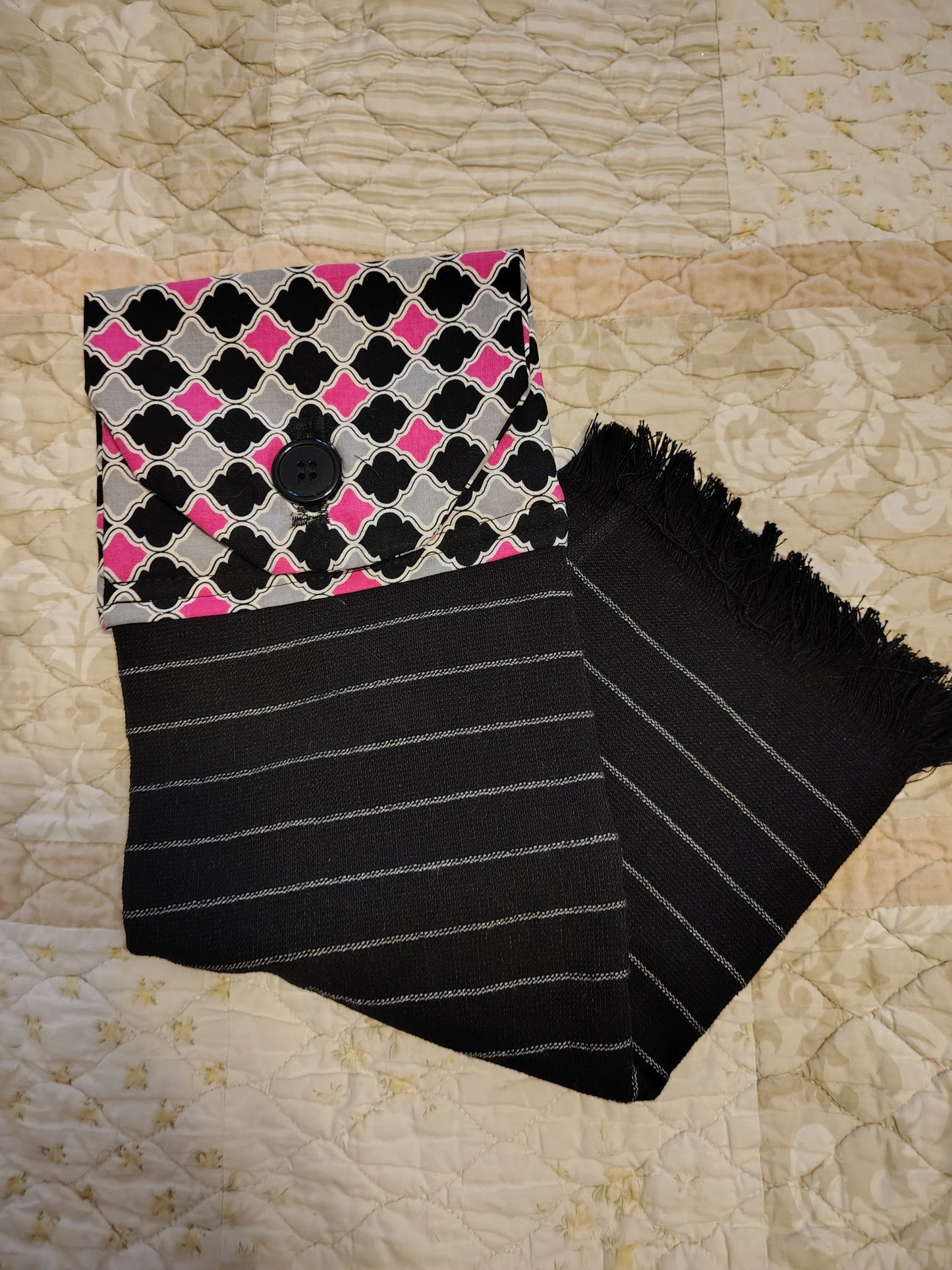 Pink and black