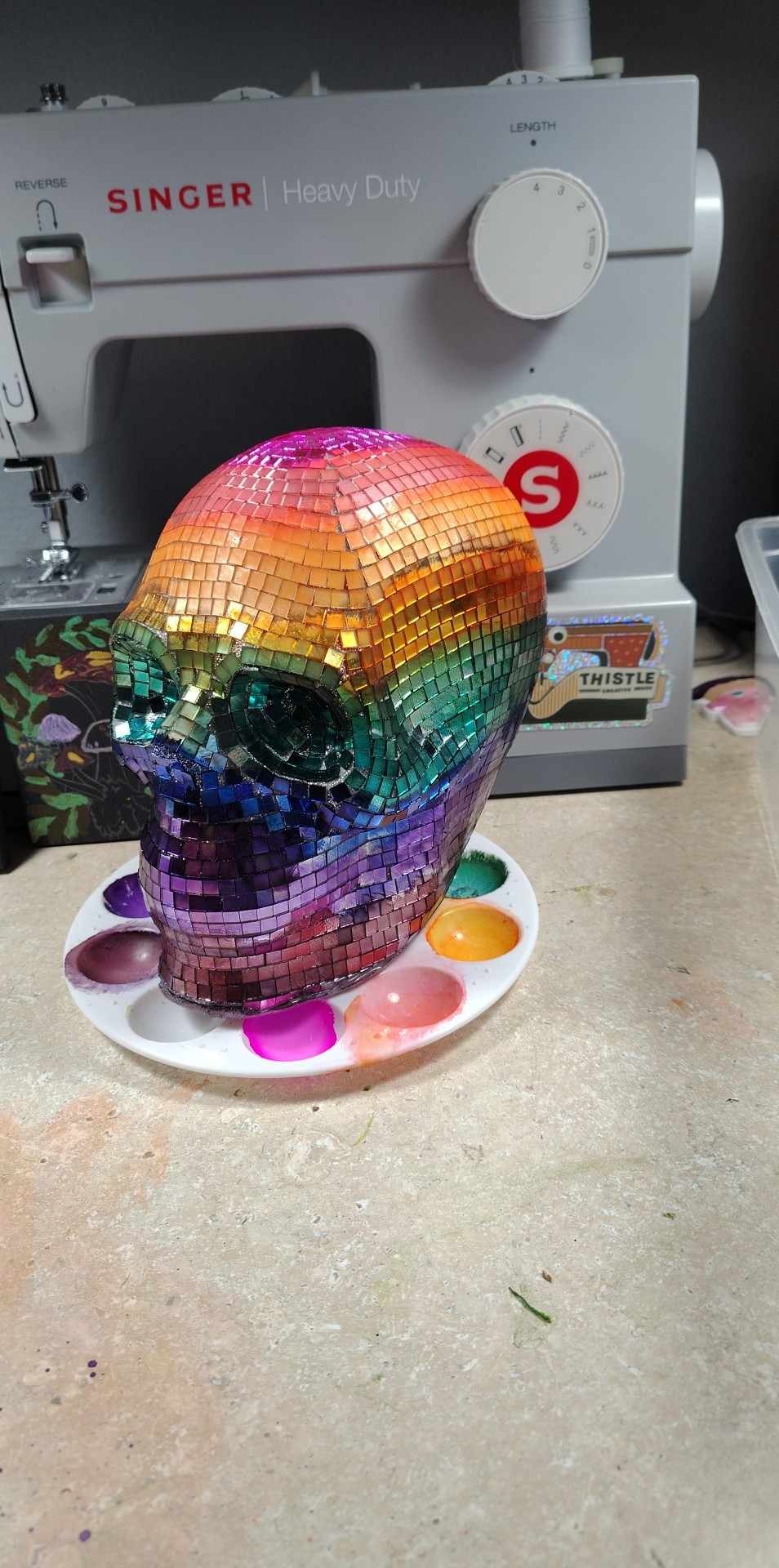 Any style disco skeleton head